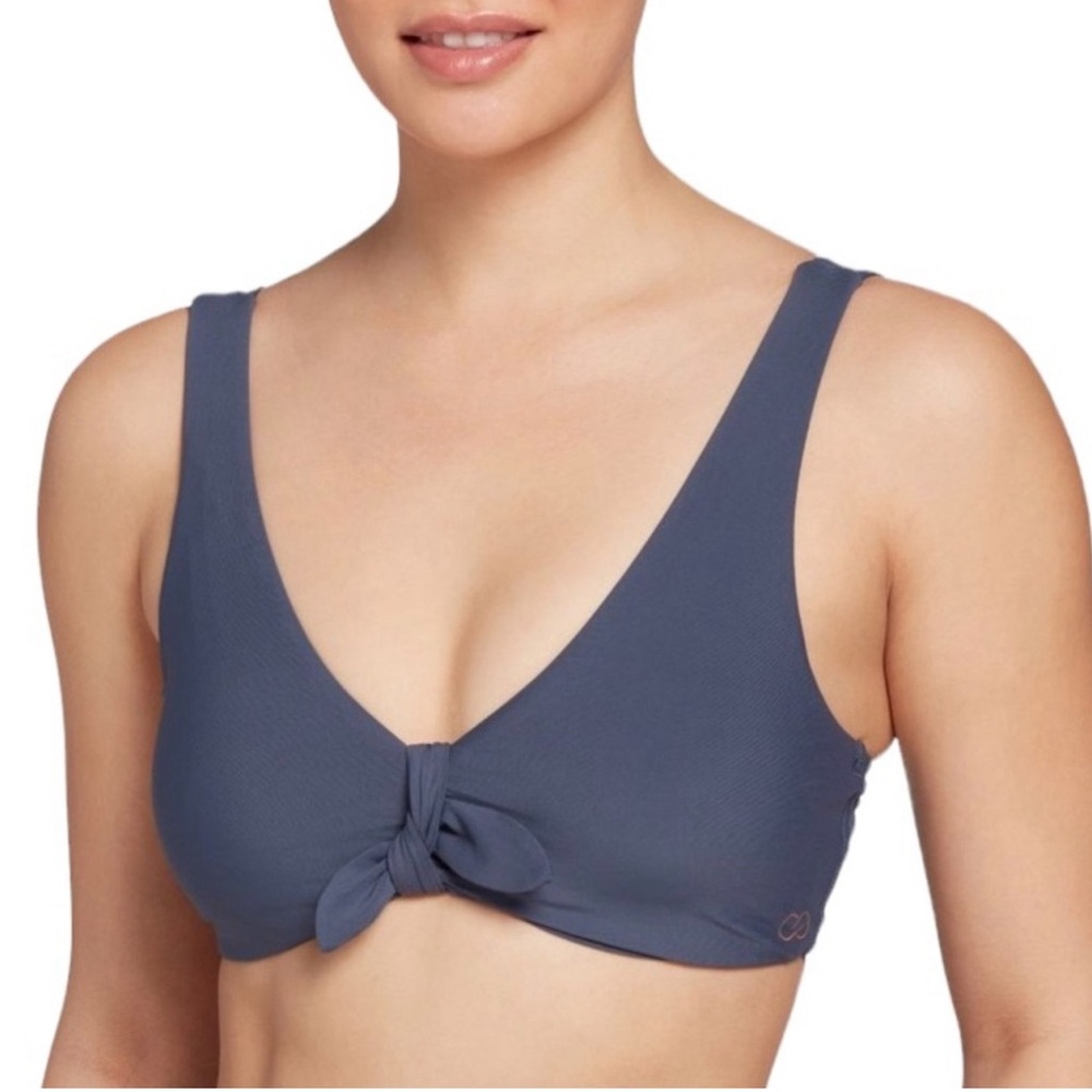 CALIA Ardosia Slate Low Support Bikini Top Adjustable Wide Shoulder Stra…